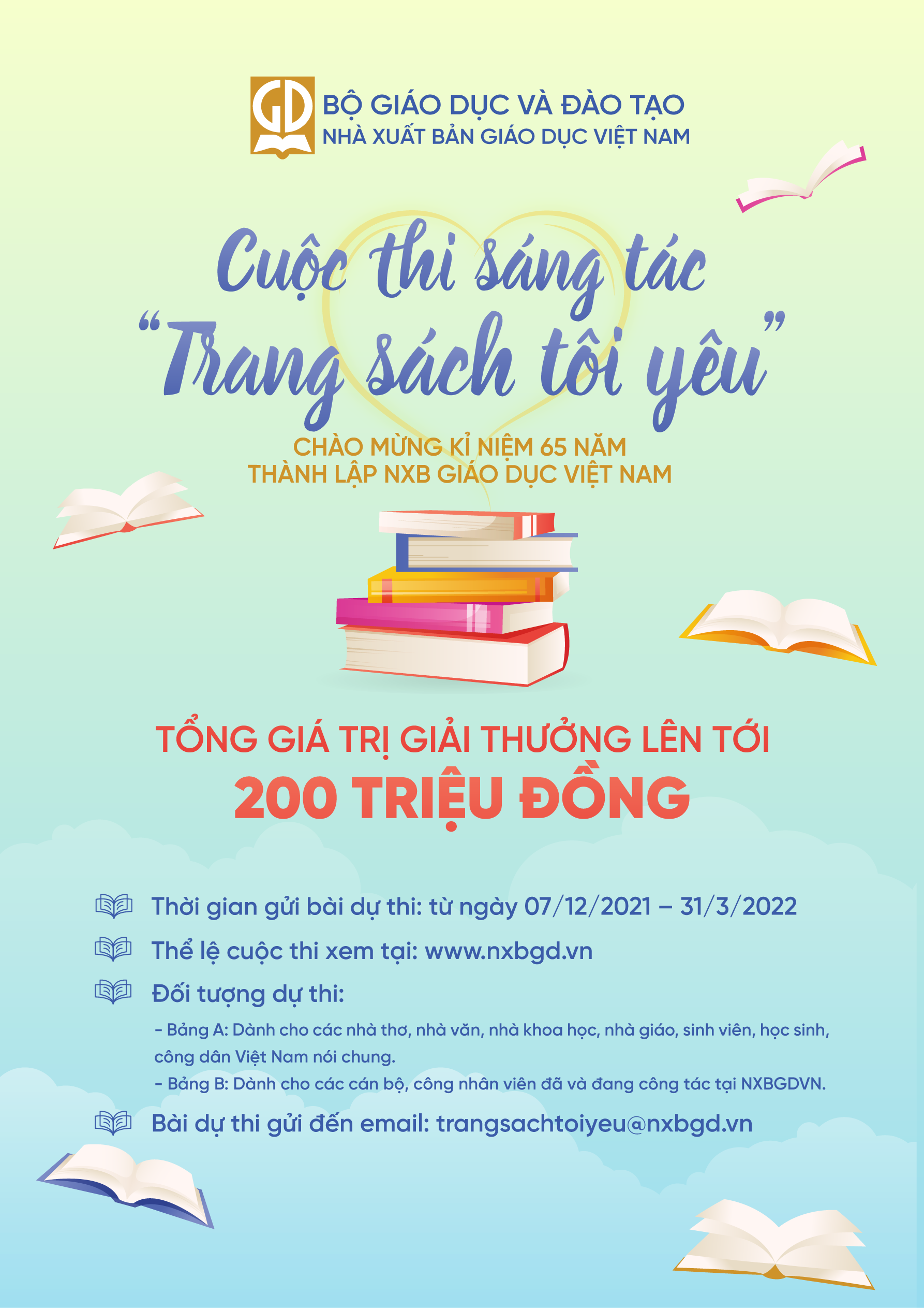 Thể lệ cuộc thi sáng tác TRANG SÁCH TÔI YÊU chào mừng kỷ niệm 65 năm